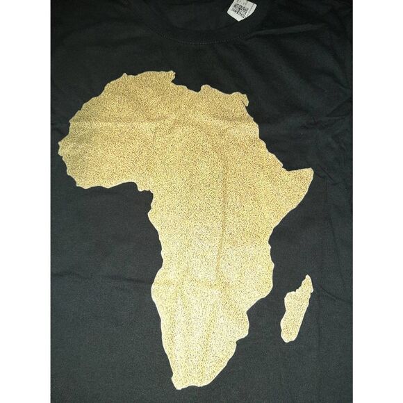 New Small Africa Shirt African Map Short Sleeve Crew Neck Cotton Tee T-Shirt Top - Picture 2 of 4